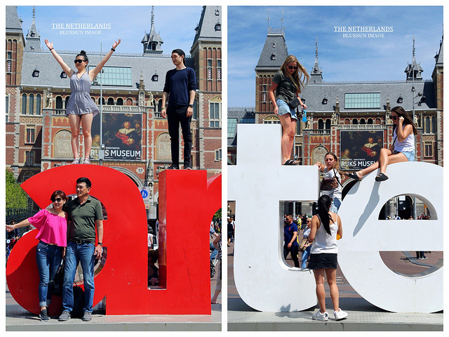 "广场上立着标志性的 “I AM STERDAM” 字母雕塑，想靠一张照片证明自己来过 阿姆斯特..._博物馆广场"的评论图片