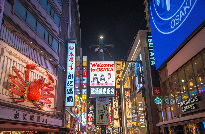 心斋桥 道顿崛是 大阪 最繁华的美食商业街,这里有着琳琅满目的商品和