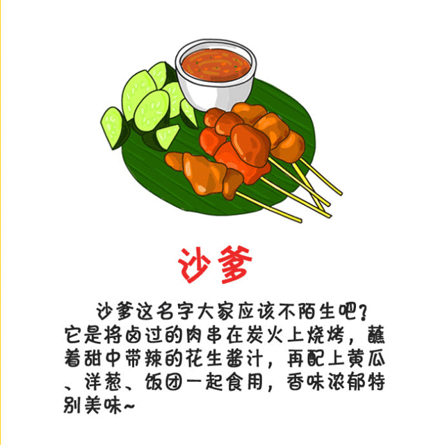 美食天堂 手绘马来西亚美食大推荐 去哪儿攻略