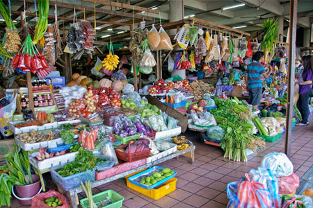 亚庇中央菜市场夜市