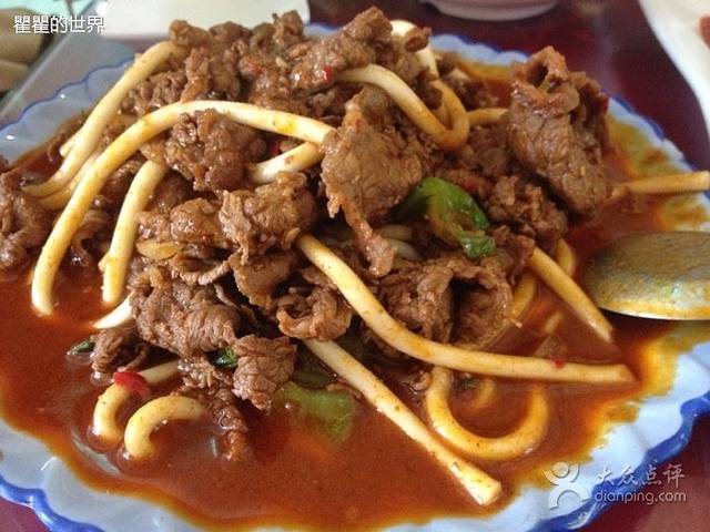 白记爆炒牛犊肉羊羔肉·清真