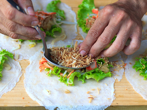 宁夏夜市润饼卷