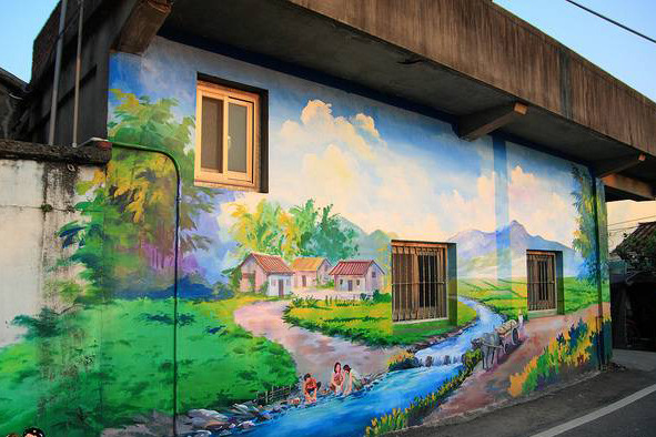 芦竹坑口彩绘村