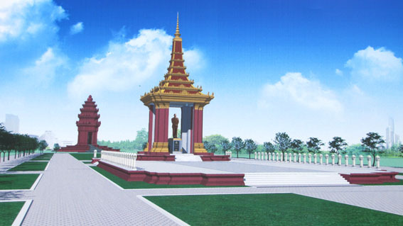 西哈努克国父像