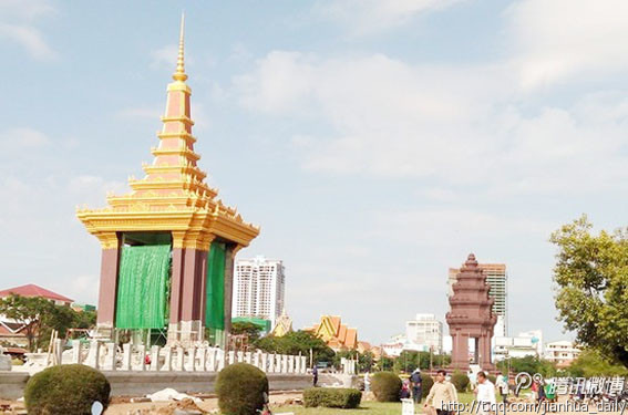 西哈努克国父像