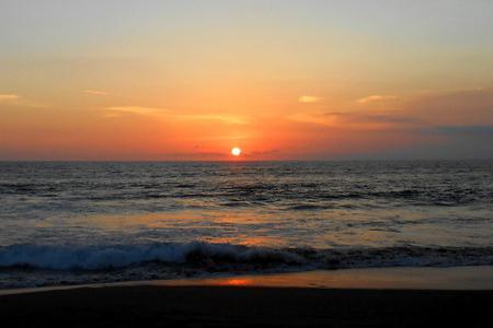 日落海滩