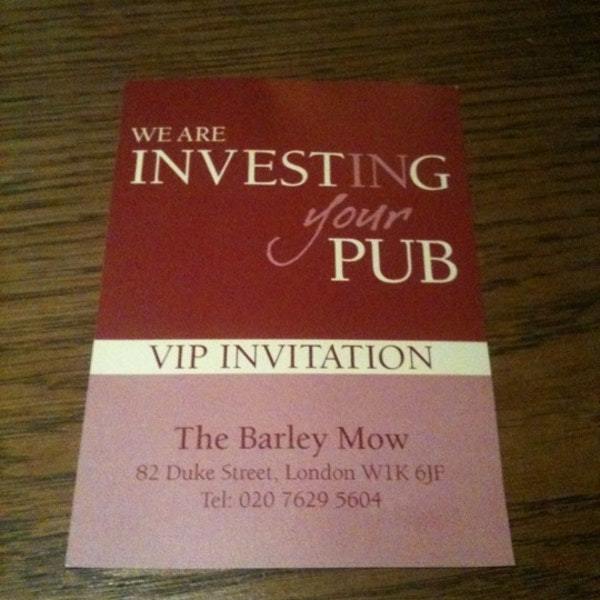 The Barley Mow Mayfair