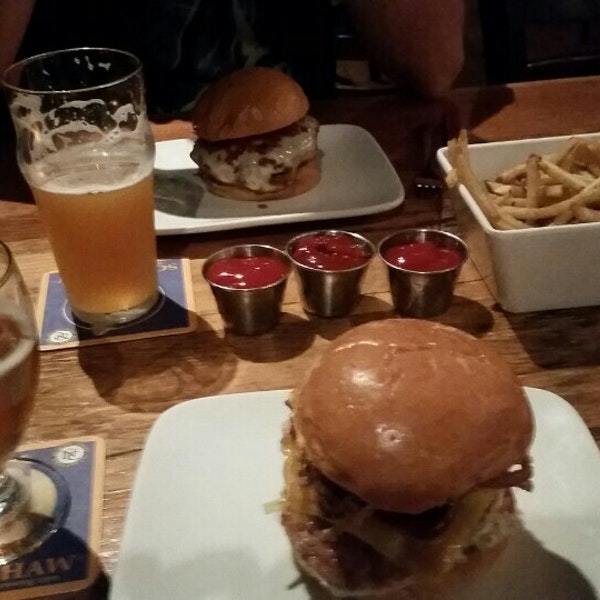 Stout burgers and beers