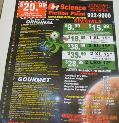 Science Fiction Pizza