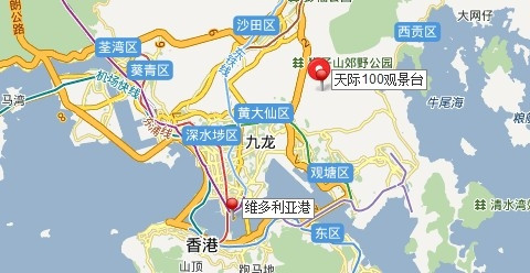 维多利亚港地址: 香港特别行政区油尖旺区 天际100观景台地址:香港特